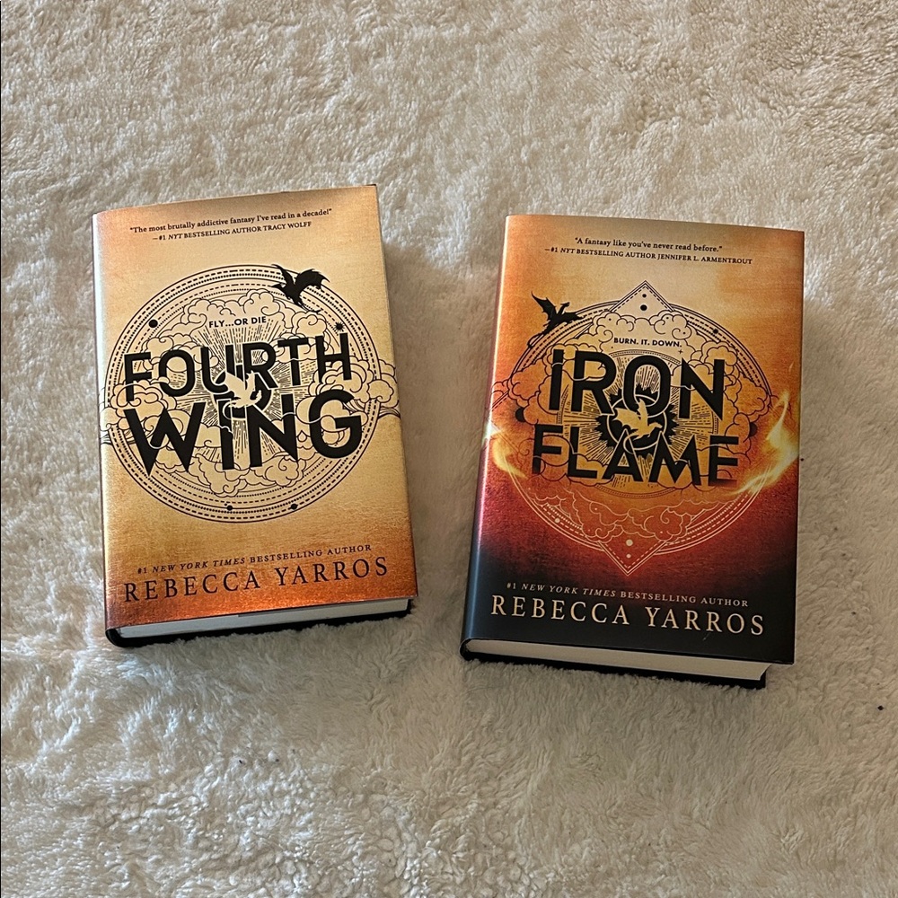 Fourth Wing and Iron Flame Books by Rebecca Yarros Hardcover